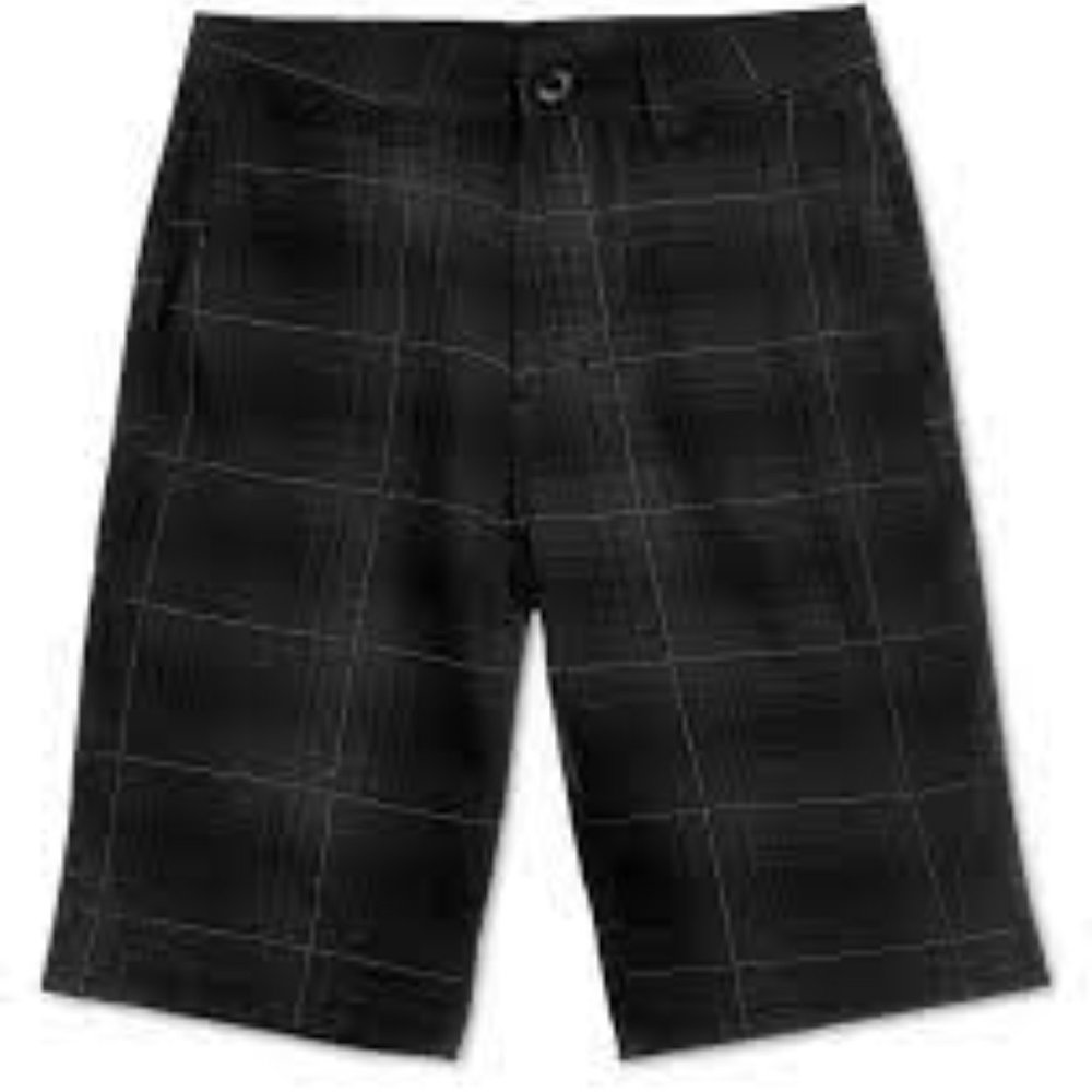 Lot of 2x [Champion] & [Univibe] Boys Sz M 8/10 Shorts - Black Plaid & Dark Gray - Picture 3 of 16
